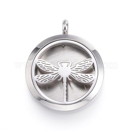 316 Surgical Stainless Steel Diffuser Locket Pendants STAS-H342-24P-1