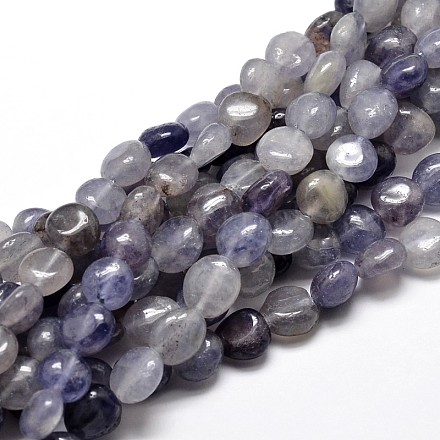 Brins de perles de cordiérite naturelle / iolite / dichroite G-J336-10-1