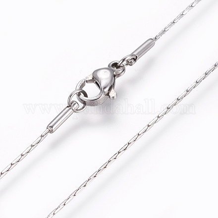 Collares de cadena de coreana de 304 acero inoxidable NJEW-L160-011P-1