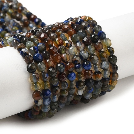 Chapelets de perles d'agate naturelle G-H302-A01-07-1