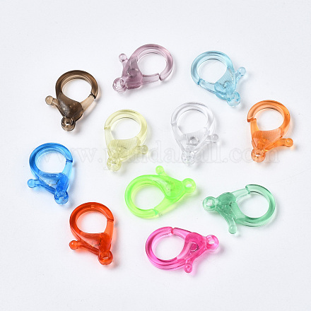 Transparent Acrylic Lobster Claw Clasps TACR-T023-01A-1