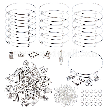 Kits de joyería de brazalete de diy con tema de graduación arricraft DIY-AR0001-84-1