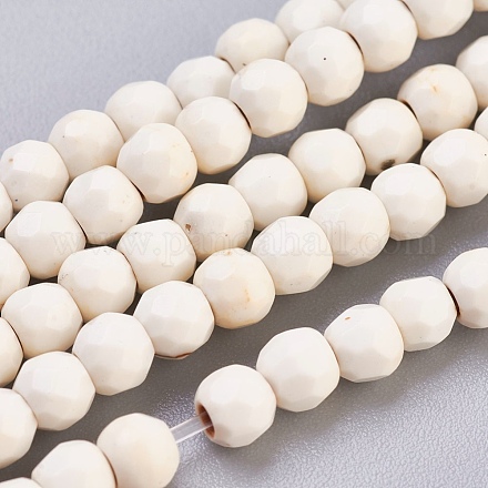Brins de perles de magnésite naturelle TURQ-L017-4mm-02A-1