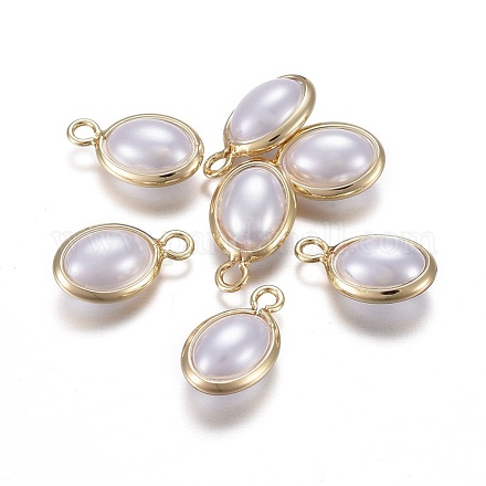 Ciondoli di perle imitazione plastica abs KK-T039-27G-1