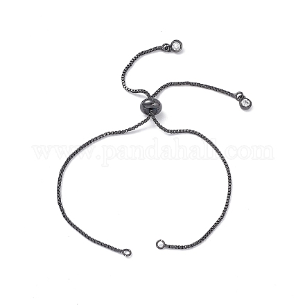 Fabrication de bracelets coulissants à chaînes de boîte en laiton KK-E068-VD012-4-1