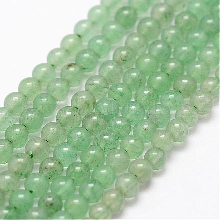 Verde naturale perline avventurina fili G-N0202-02-3mm-1
