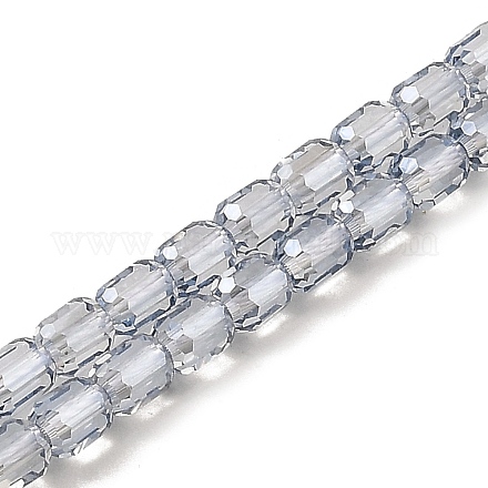 Electroplate Transparent Glass Beads Strands GLAA-C029-02A-05-1
