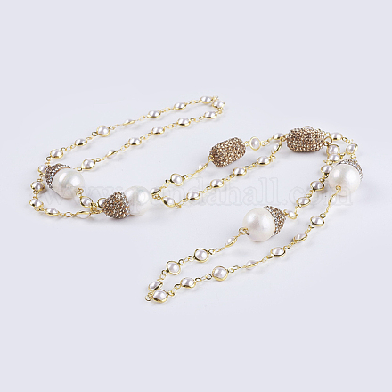 Shell collane di perle perline NJEW-P207-08-1
