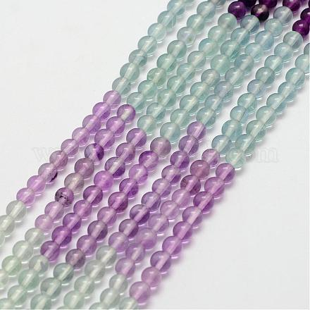 Chapelets de perles en fluorite naturel G-D856-10-4mm-1