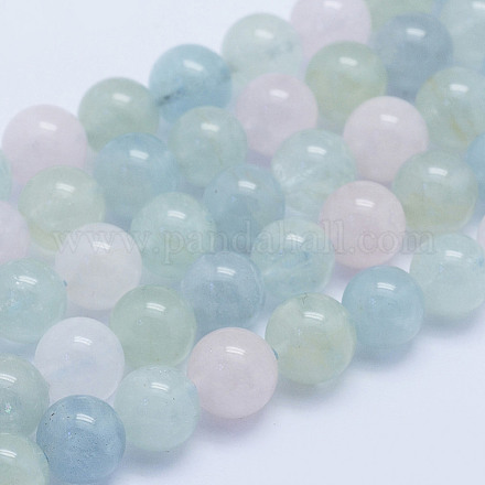 Chapelets de perles en morganite naturelle G-L478-28-8mm-1
