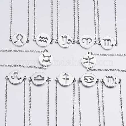 304 aus rostfreiem Stahl Halsketten NJEW-K081-P-1