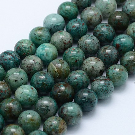 Chrysocolla natural de piedras preciosas abalorios hebras G-I206-22-10mm-1