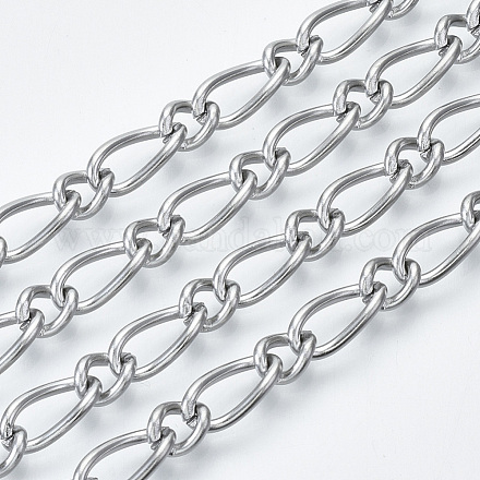 304 Stainless Steel Curb Chains CHS-S001-07A-P-1