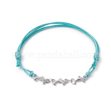 Bracelets à maillons en acier inoxydable Dolphin 304 BJEW-JB09947-1