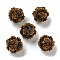 Acrylic Handmade Polymer Clay Rhinestone Beads, Flower Luminous Beads, Glow in the Dark, Dark Orange, 20mm, Hole: 1.8mm
