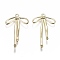 Alloy Jewelry Pendants, Bowknot, Light Gold, 32.5x20x2mm, Hole: 1.5mm