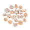Pearlized Opaque Acrylic Beads, Mixed Shapes, PeachPuff, 9~18x8.5~29x3~14mm, Hole: 1.6~4mm, about 467pcs/500g