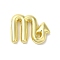 Brass Beads, Lead Free & Cadmium Free, Long-Lasting Plated, Constellation, Scorpio, 16.5x22x4mm, Hole: 4x2mm