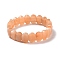Natural Red Aventurine Oval Beaded Stretch Bracelet, Gemstone Jewelry for Women, Inner Diameter: 2-1/8 inch(5.4~5.5cm)