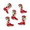 Boot Baking Paint Glass Enamel Beads, Cherry, 23x16.5~17x7.5~8.5mm, Hole: 0.8~1.2mm