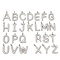 26Pcs 304 Stainless Steel Charms, Letter A~Z, Stainless Steel Color, 13~15x5.5~12x3mm, Hole: 2mm