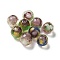 Handmade Gold Foil Glass Beads, Round, with Gold Sand, Mixed Color, 12~12.5mm, Hole: 1.2~2mm
