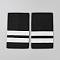 Polyester Fiber Epaulettes, Pilot Epaulettes, Rectangle, White, 85x50x3mm