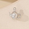 Metal Pendants, Kettle Charms, Platinum, 12x13mm