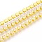 Iron Rhinestone Cup Chains, with Spool, Yellow, 2.8x3x2.5mm, about 29.99 Feet(9.14m)/Roll
