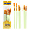 Paint Plastic Brushes Set, with Aluminium Tube, for DIY Oil Watercolor Painting Craft, Mint Cream, 16.9~18.5cm, 10pcs/set