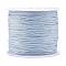 Nylon Braided Cord, Chinese Knotting Cord for Beading Jewelry Making Macrame Craft, Light Blue, 0.8mm, about 100m/roll