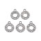 Alloy Pendants, with Crystal Rhinestone, Platinum, Cadmium Free & Lead Free, Alphabet, Letter.O, 17.5x14x2mm, Hole: 1.8mm