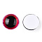 Glass Cabochons, Half Round with Eye, Cerise, 20x6.5mm