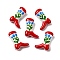 Boot Baking Paint Glass Enamel Beads, Flower, 23x16.5~17x7.5~8.5mm, Hole: 0.8~1.2mm