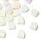 20Pcs UV Plating Acrylic Beads, Iridescent, Ghost, White, 14x12mm