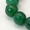 Natural Agate Beads Strands, Dyed, Faceted, Round, Sea Green, 8mm, Hole: 1mm
