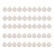 Golden Plated Alloy Charms, with Enamel, Enamelled Sequins, Flat Round, White, Letter.U, 14x12x2mm, Hole: 1.5mm, 50pcs/Box