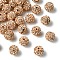 30Pcs Pave Disco Ball Beads, Polymer Clay Rhinestone Beads, Round, Light Peach, PP13(1.9~2mm), 6 Rows Rhinestone, 10mm, Hole: 1.5mm