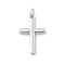 Brass Pendants, Cross Charms, with Jump Ring, Platinum, 16.5x11x2mm