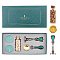 Wax Seal Stamp Set, with Brass Head & Handle, Spool, Candles & Wax, for Invitations Cards Letters Envelope, Retro Gift Box, Mixed Color, Box Size: 11.4x22.3x3.8cm