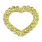 Valentine's Day Printed Opaque Acrylic Pendants, Heart, with Paillette, Gold, 34.5x39.5x2.5mm, Hole: 1.6mm