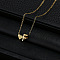 Alloy Letter Heart Pendant Necklaces for Women, Golden, Letter F, 15.75 inch(40cm)