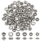 90Pcs 6 Styles Tibetan Style Alloy Spacer Beads, Lead Free & Cadmium Free, Mixed Shapes, Antique Silver, 5.4~7.5x2~6.3mm, Hole: 1~3mm, 15pcs/style
