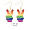 Alloy Dangle Earrings, Golden, Hand, 26x15mm
