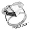 Non-Tarnish Geometric Heart Shape Stainless Steel Open Cuff Ring for Unisex Jewelry, Stainless Steel Color