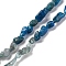 Gradient Color Natural Apatite Beads Strands, Nuggets, Tumbled Stone, 5~14x4~10x4~8mm, Hole: 0.8~1mm, about 45~59pcs/strand, 15.75~16.34 inch(40~41.5cm)