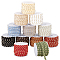 12 Rolls 12 Colors Faux Suede Cord, with Silver Tone Alloy Rivet, For Punk Rock Jewelry Making, Mixed Color, Golden, 5x2.5mm, about 5.46 yards(5m)/roll, 1 roll/color