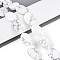 Natural Howlite Beads Strands, Flat Oval, Faceted, 18x13~13.5x5.5~6mm, Hole: 1.2mm, about 11pcs/strand, 7.87 inch(20cm)