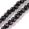 Handmade Gold Sand Lampwork Beads, Round, Black, 8~8.5x7.5~8mm, Hole: 1.5mm, about 48pcs/strand, 14.02''(35.6cm)