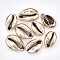 Cowrie Shell Beads, with UV Plated, No Hole/Undrilled, Navajo White, 21~30x15~21x7~9mm
